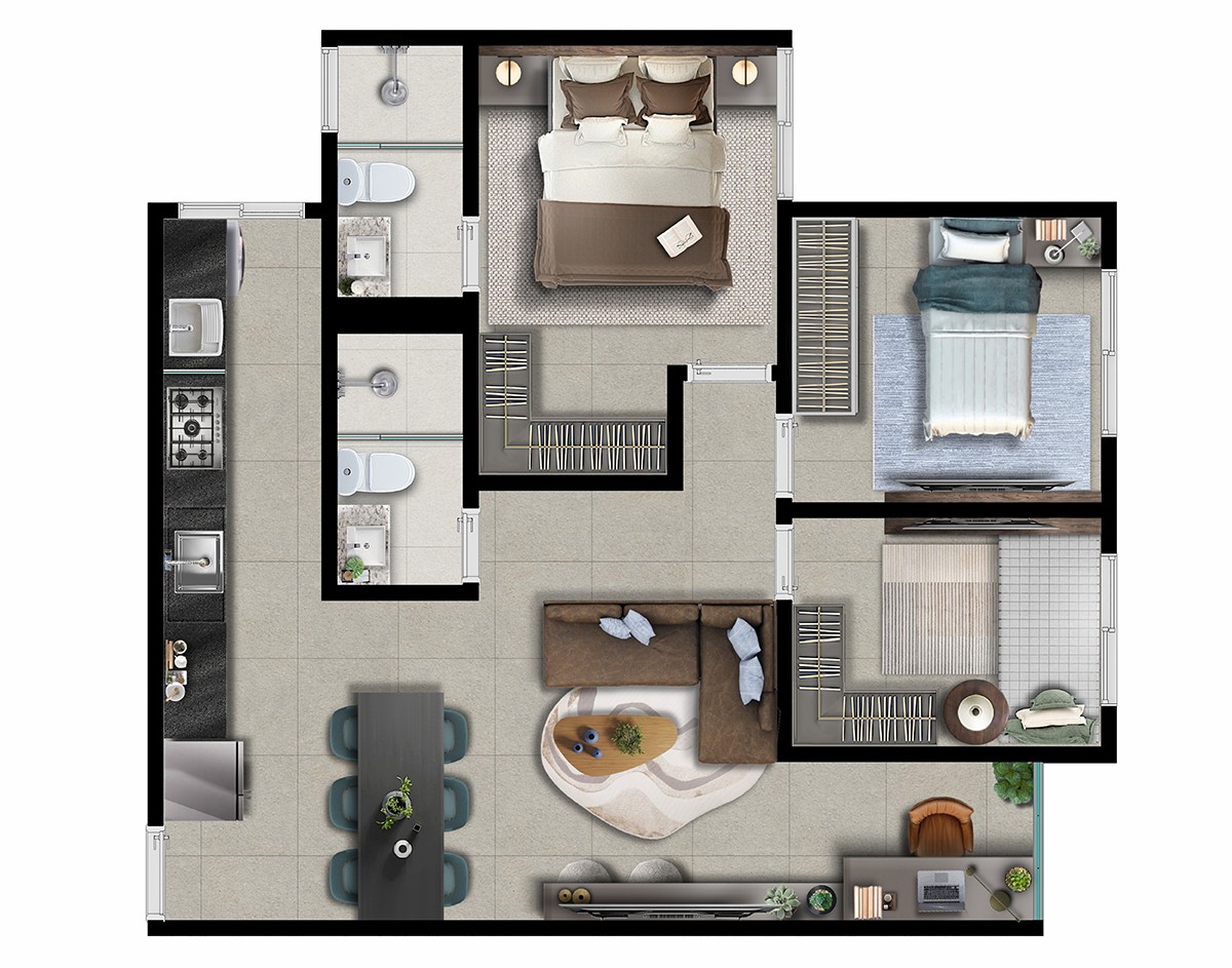 Apartamento, 1 quarto, 43 m² - Foto 15