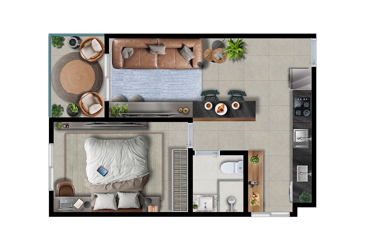 Apartamento, 1 quarto, 43 m² - Foto 20