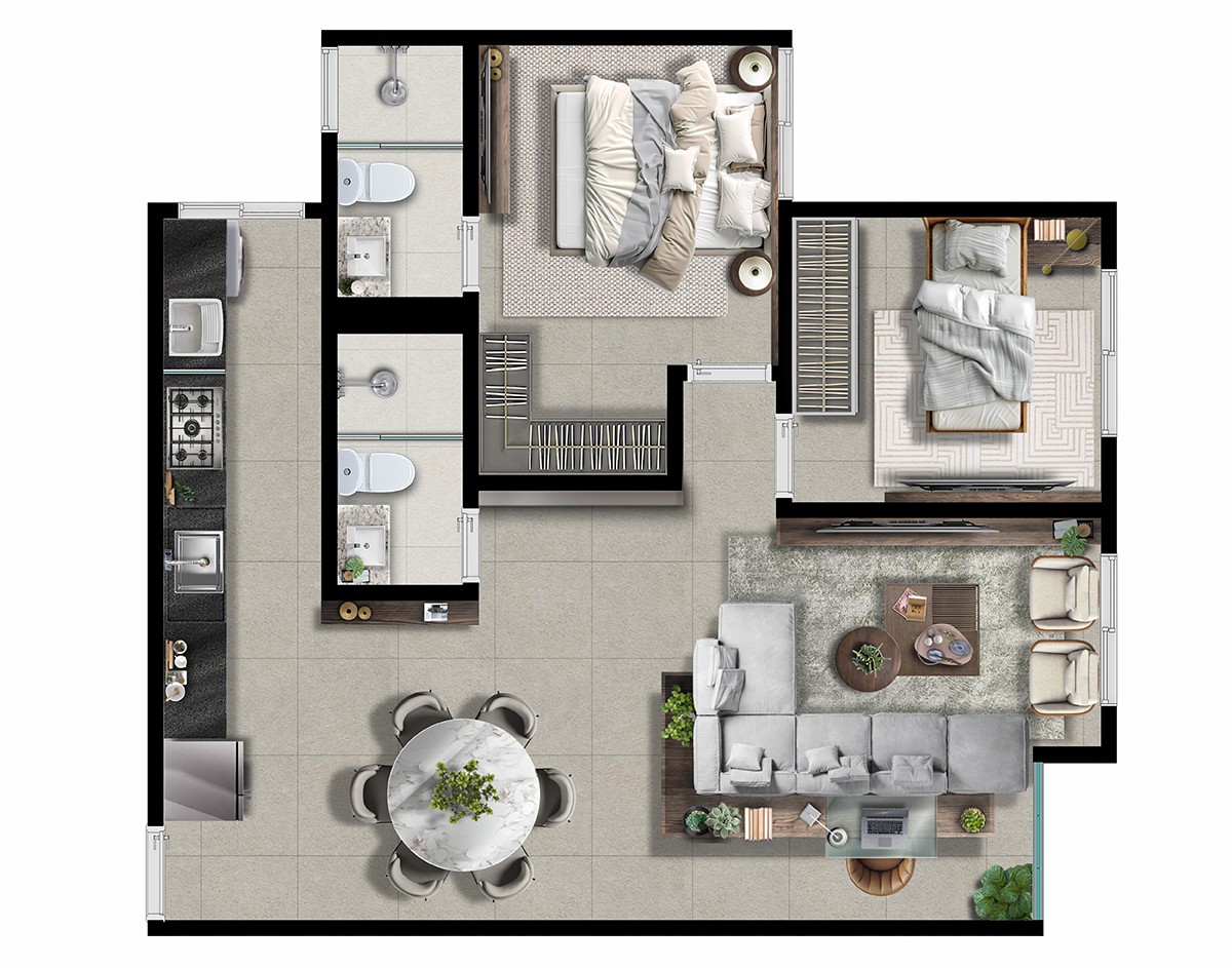 Apartamento, 1 quarto, 43 m² - Foto 21