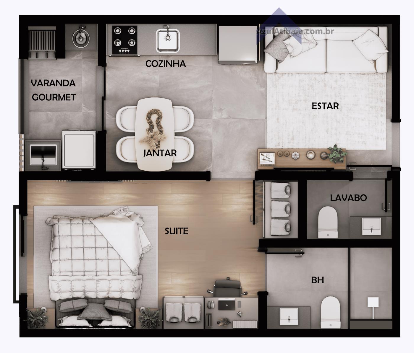 Apartamento, 1 quarto, 40 m² - Foto 21